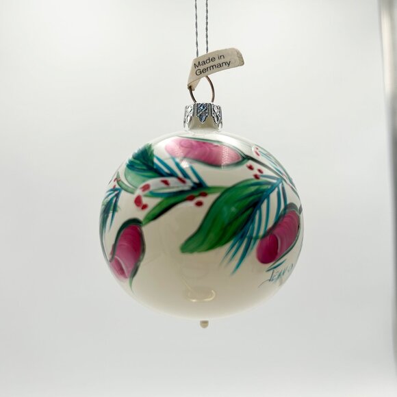 Artist-Signeed, Hand-Painted Glass Christmas Ornament | Made In Germany | Tulip - Picture 4 of 7